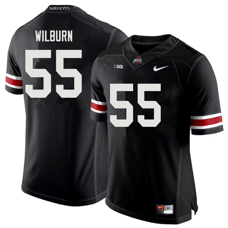 Men #55 Trayvon Wilburn Ohio State Buckeyes College Football Jerseys Sale-Black
